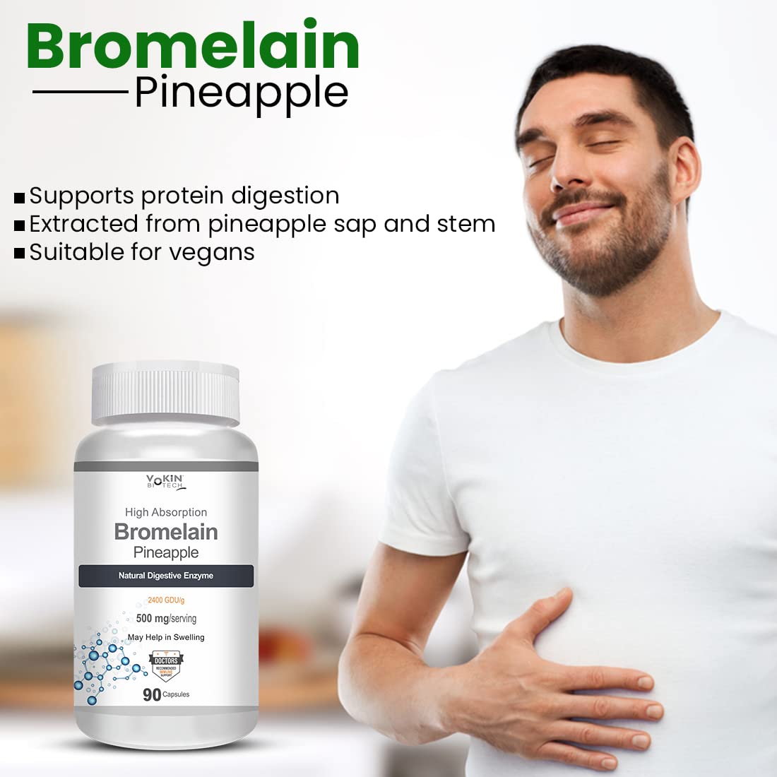 Vokin Biotech Bromelain Pineapple Capsules  Grab2Buy Vokin Biotech Grab2Buy