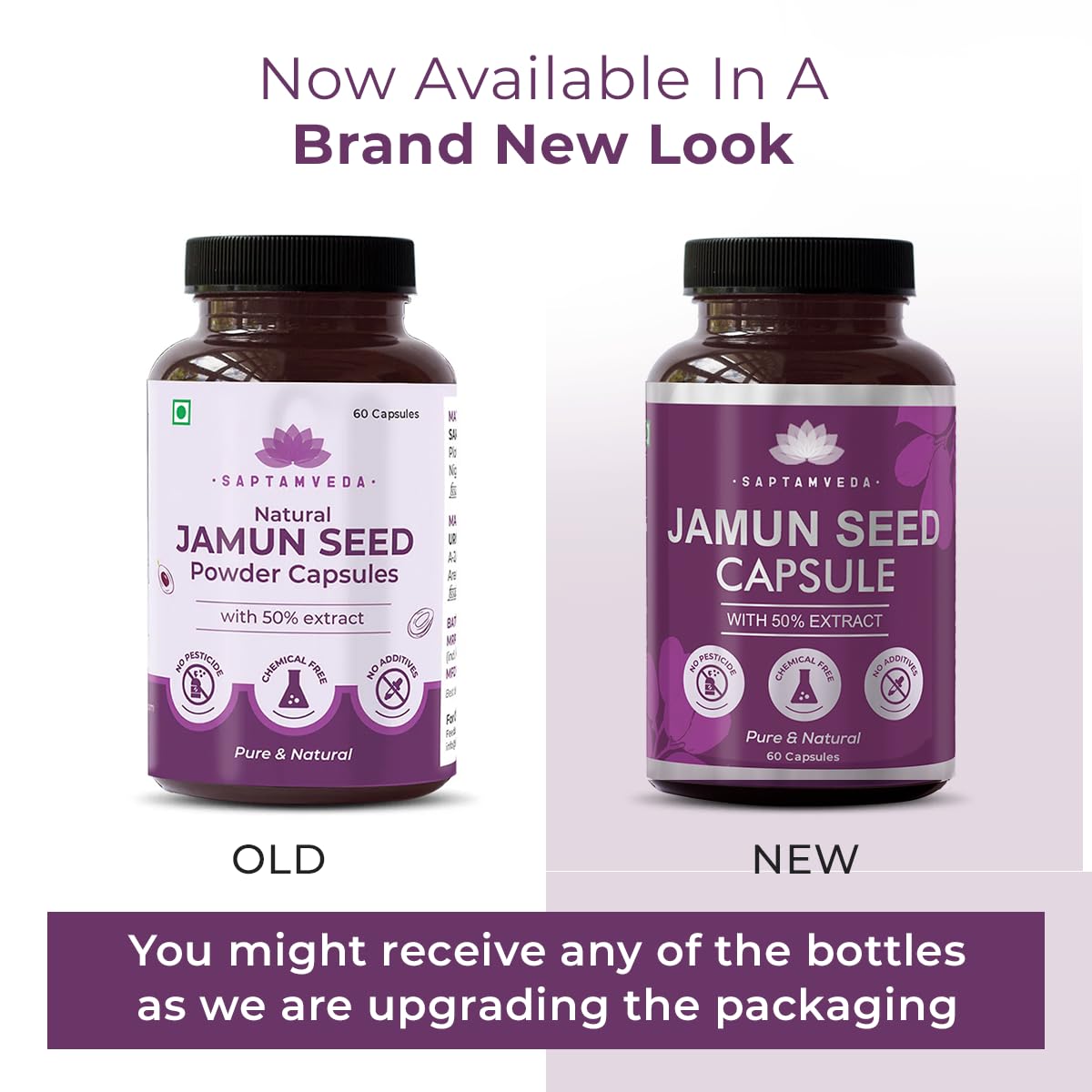 Saptamveda Natural Jamun Seed Capsules 