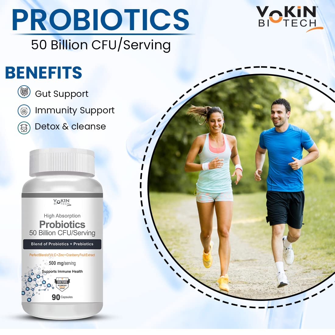 Vokin Biotech Probiotics 50 Billion CFU Multi Capsules  Grab2Buy Vokin Biotech Grab2Buy