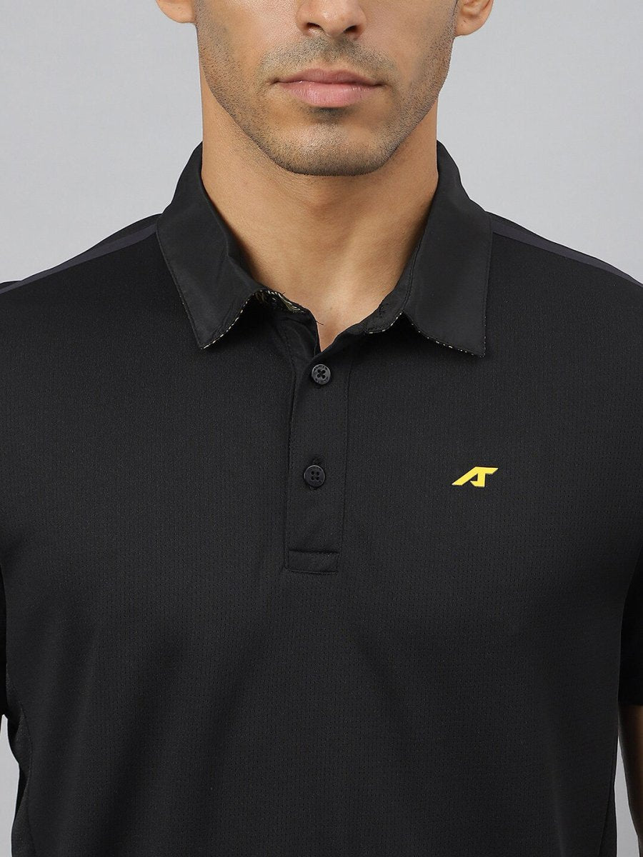 Alcis Men Train-Tech Anti-Static Slim-Fit Training Polo T-Shirt 