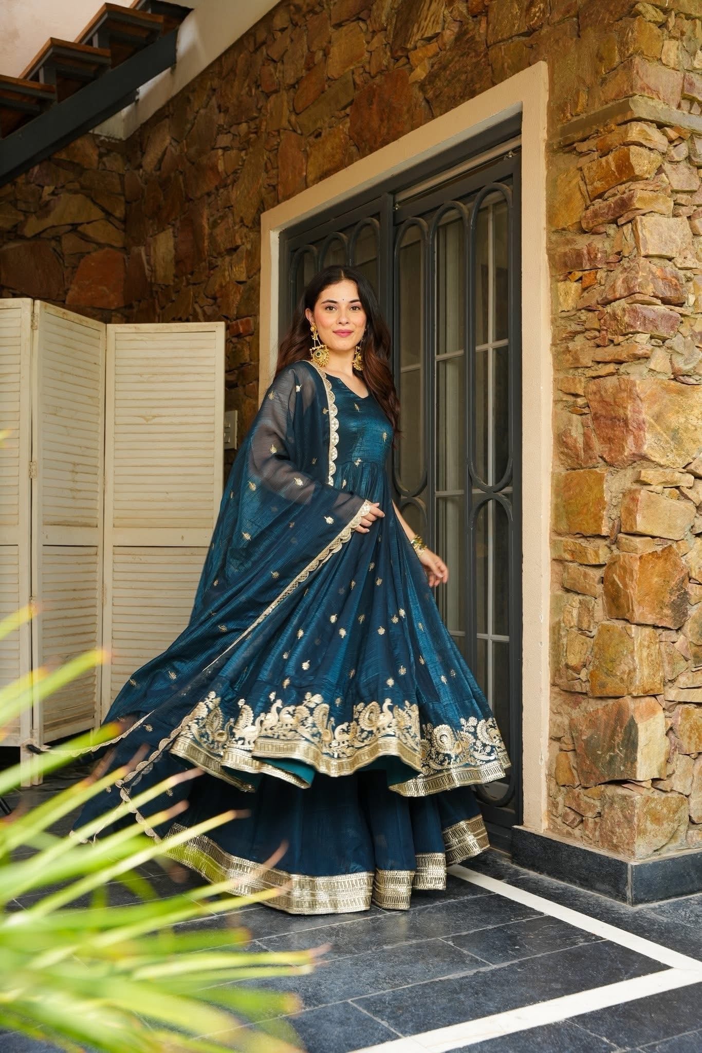 Yash Enterprise Rama Green Simmer Silk Party Wear Ebroidery Suit Set  Grab2Buy Yash Enterprise Grab2Buy