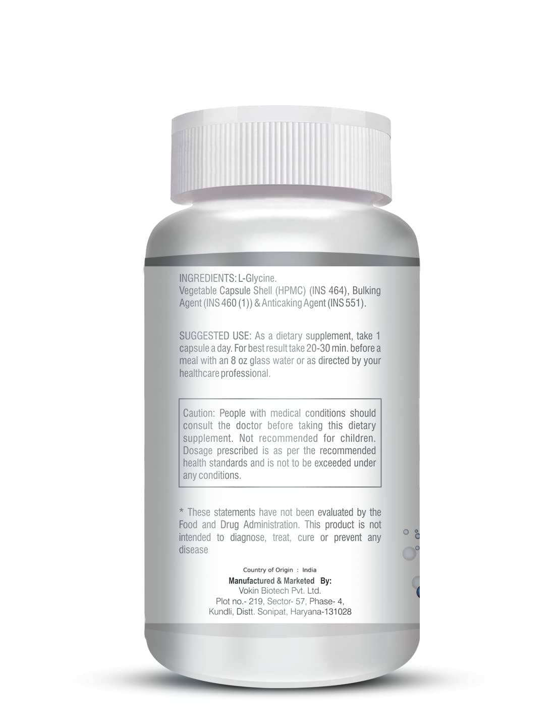 Vokin Biotech L- Glycine Energy Production - Support Cognitive and Sleep Health- 500mg  Grab2Buy Vokin Biotech Grab2Buy
