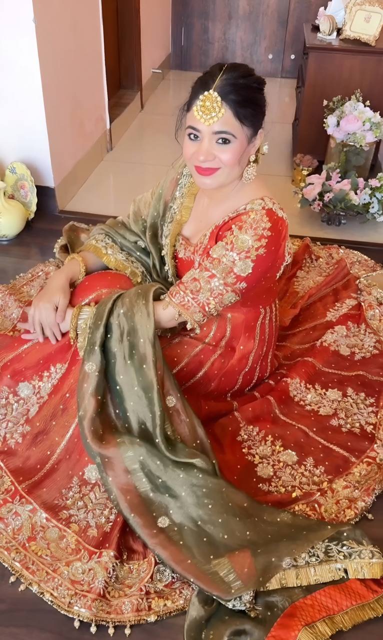 Yash Enterprise Orange Fandy Silk Party Wear Embroidery Suit Set  Grab2Buy Yash Enterprise Grab2Buy