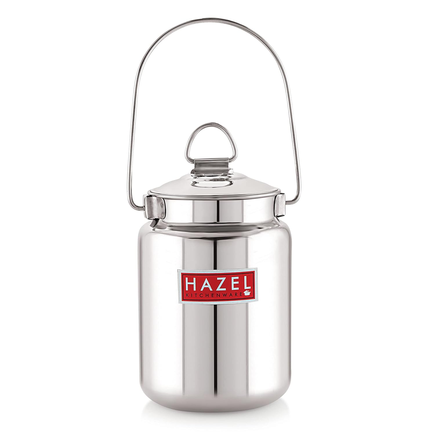 HAZEL Stainless Steel Ghee Oil Milk Container for Kitchen|Capacity of 5000 ml, Silver
