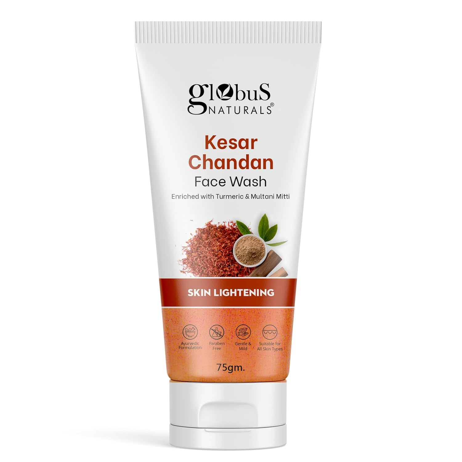 Globus Naturals Kesar Chandan Skin Lightening & Tan Removal Face wash - Grab2buy