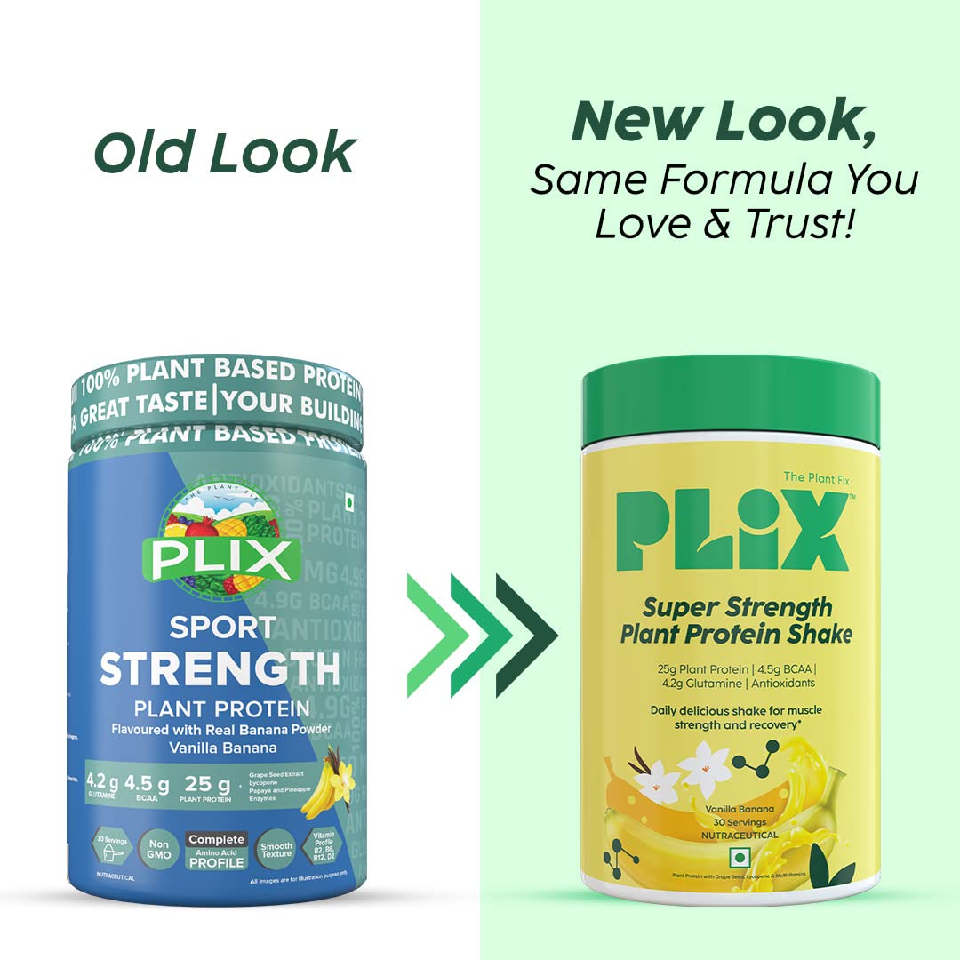 PLIX The Plant Fix Strength Vegan Plant Protein Powder - Vanilla 