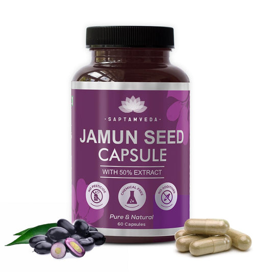 Saptamveda Natural Jamun Seed Capsules 