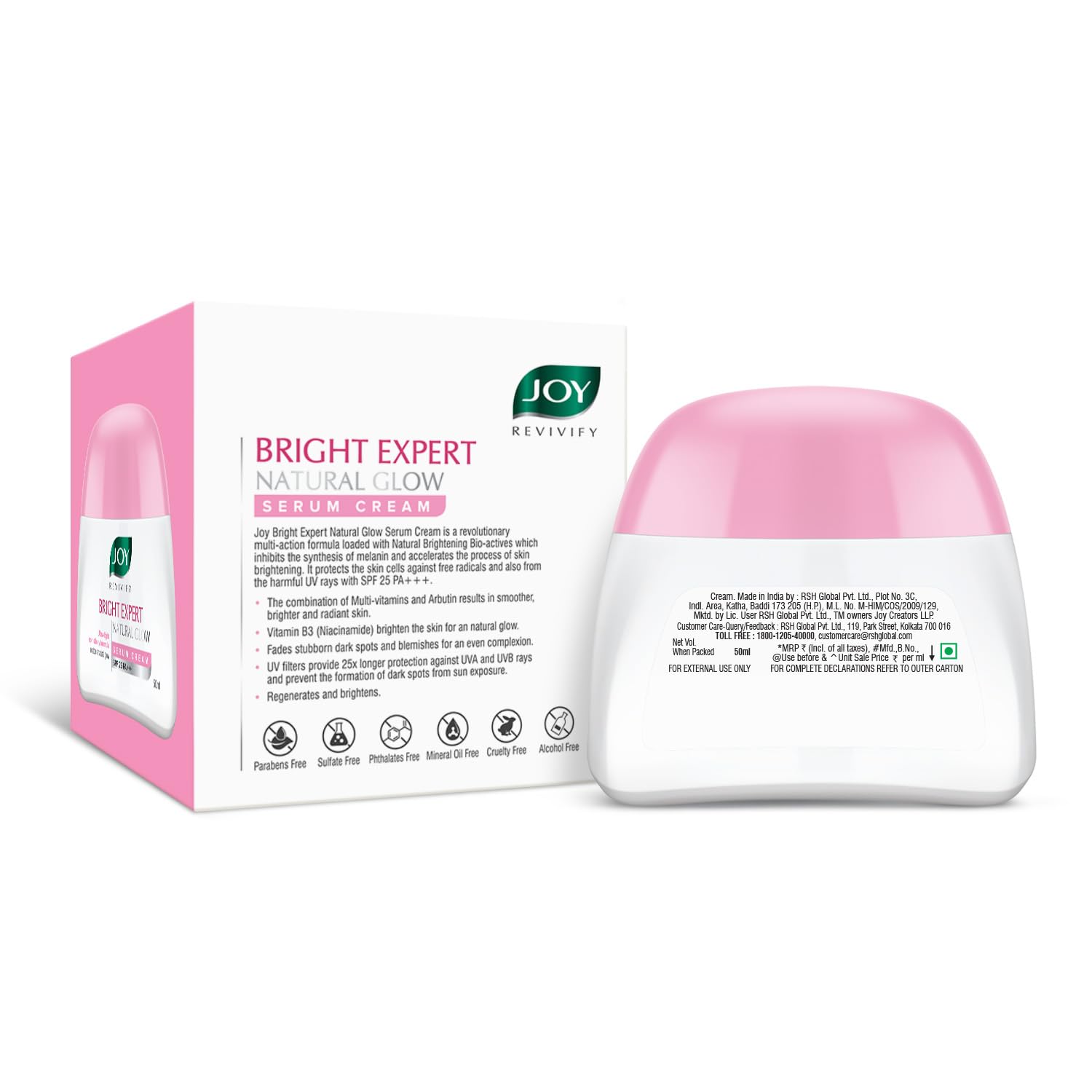 Joy Revivify Bright Expert Natural Glow Serum Cream SPF 25 A+++ 