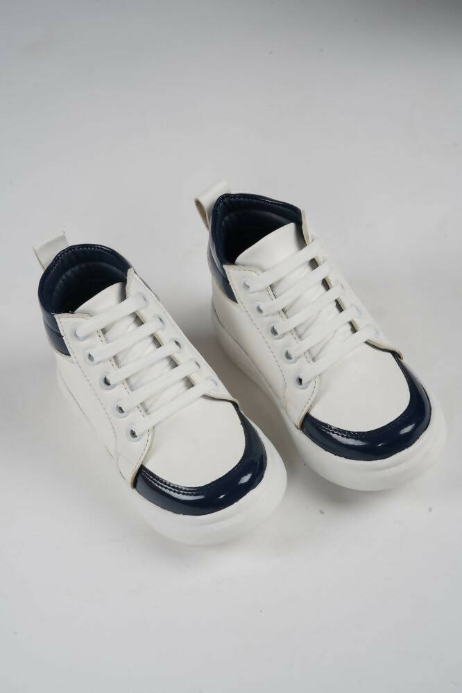 Tiny Bugs For Boys & Girls Mid Top Sneakers - White & Blue  Grab2Buy Tiny Bugs Grab2Buy