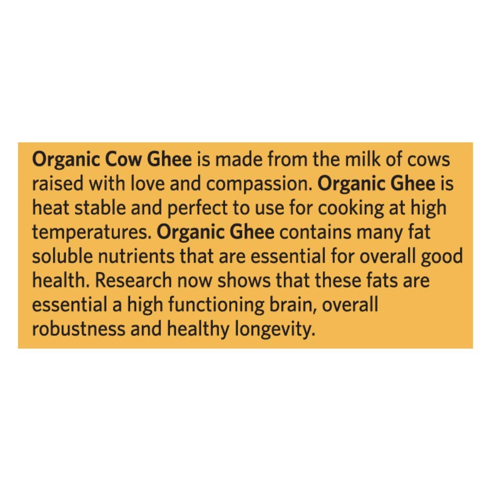 Organic India Cow Ghee | Pure and Natural Desi Ghee - Traditional Curd-Churned - Premium Artisanal Desi Ghee - Diet Friendly with Rich Taste 
