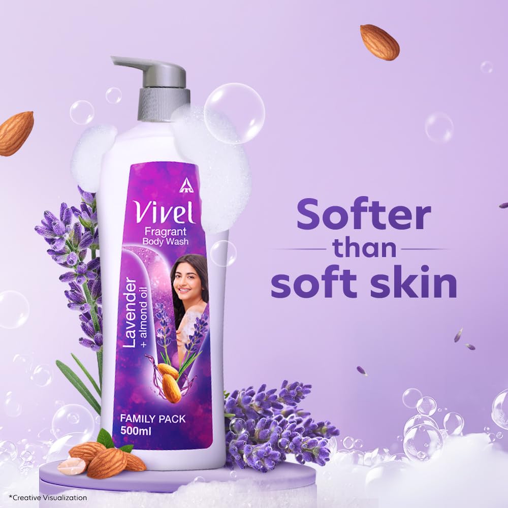 Vivel Lavender & Almond Oil Body Wash  Grab2Buy Vivel Grab2Buy