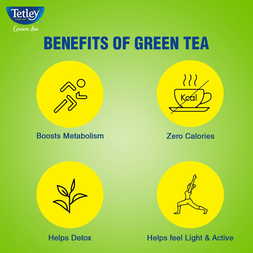Tetley Green Tea Regular (100 Tea Bags)  Grab2Buy Tetley Grab2Buy