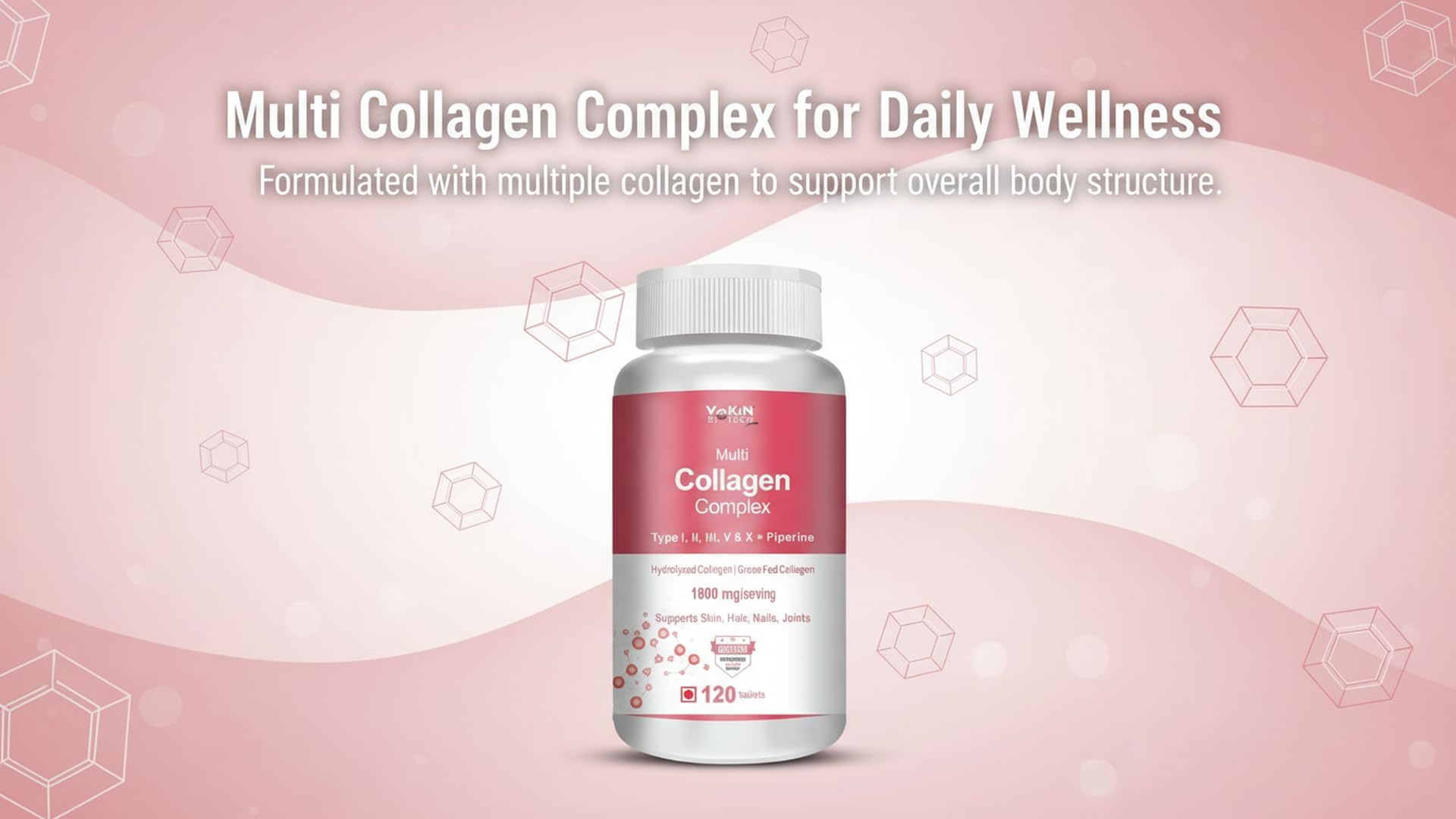 Vokin Biotech Multi Collagen Complex Peptide Tablets  Grab2Buy Vokin Biotech Grab2Buy