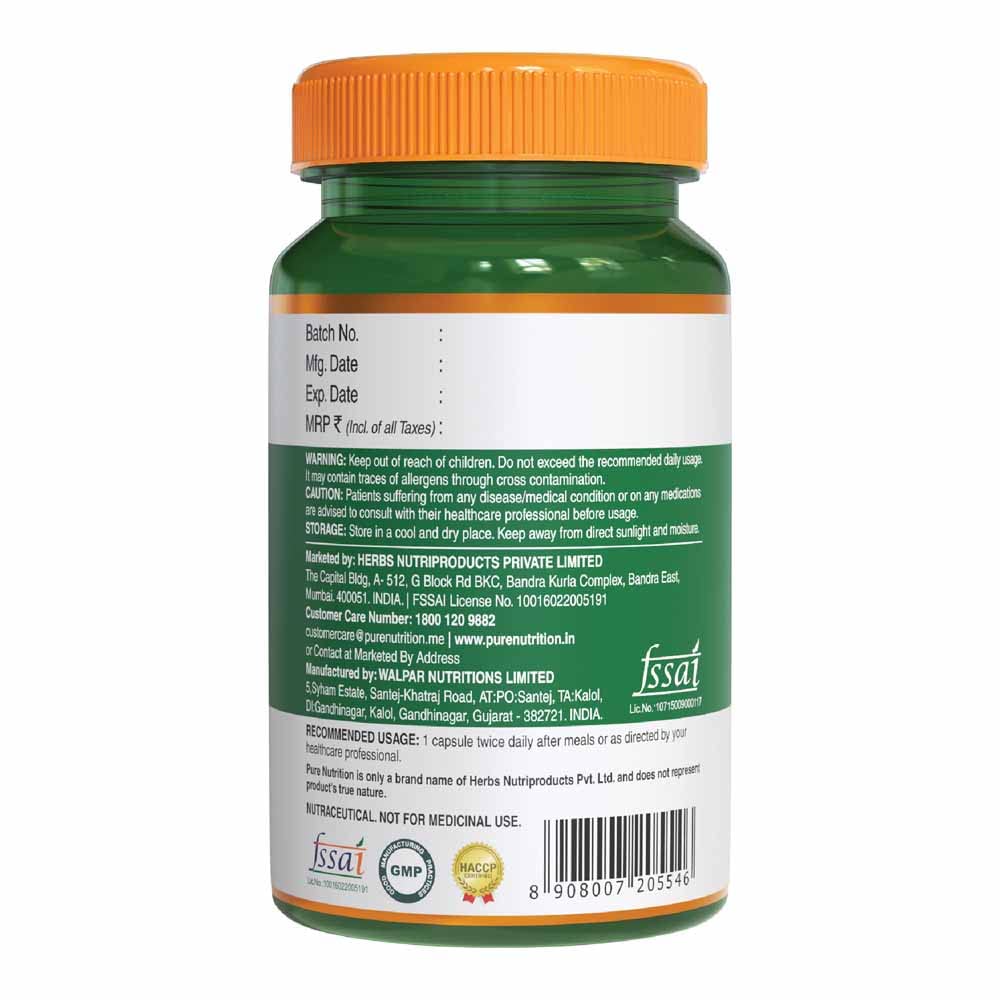 Pure Nutrition Cranberry & Amla Extract Veg Capsules 