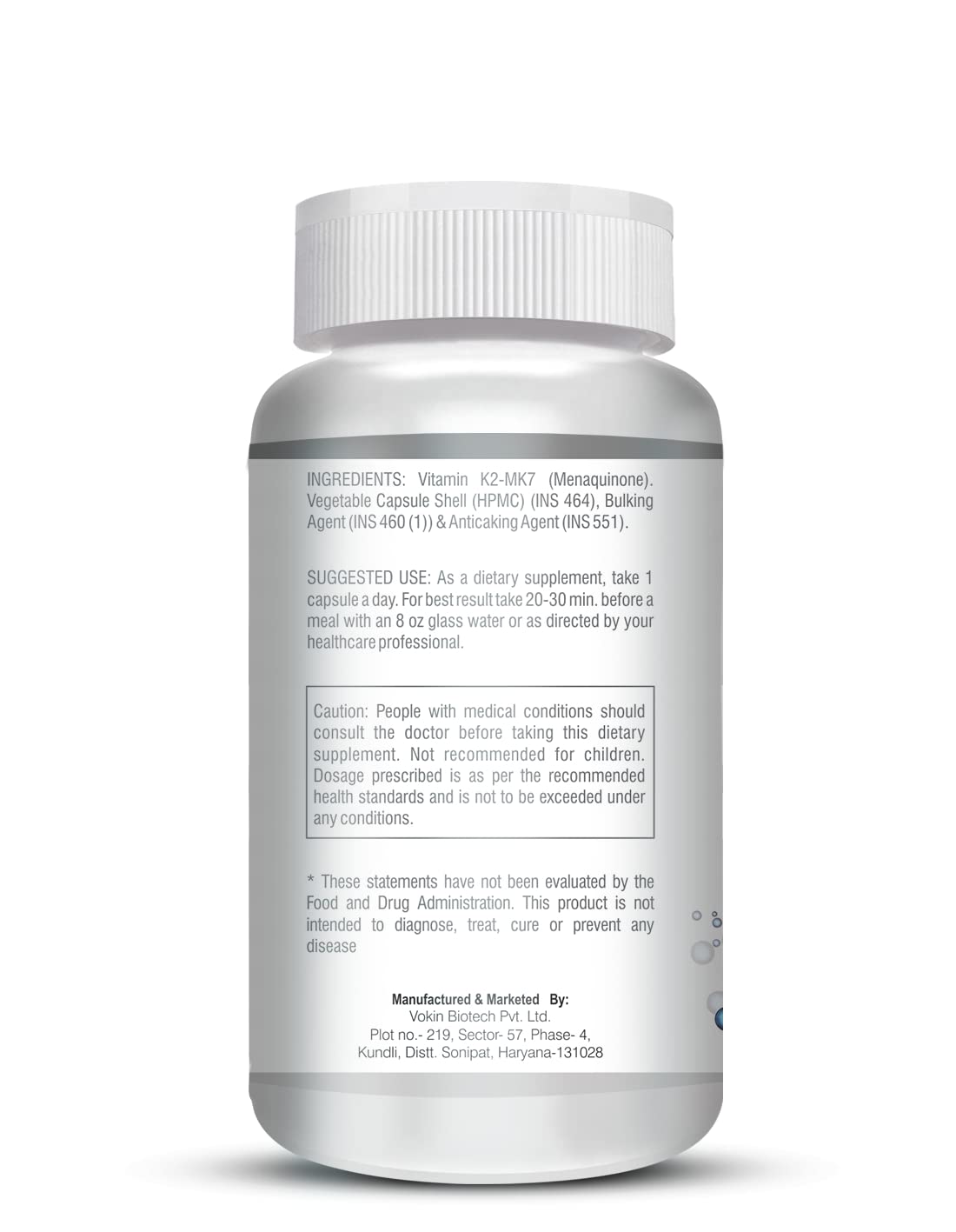 Vokin Biotech Vitamin K2 MK-7- Support Bone & Heart Health - 55mc Capsules  Grab2Buy Vokin Biotech Grab2Buy