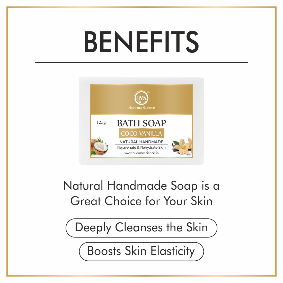 Nuerma Science Coco Vanilla Bath Soap | Rejuvenate & Rehydrates Skin 