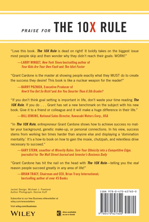 The 10X Rule: The Only Difference Between Success And Failure  Grab2Buy Generic Grab2Buy