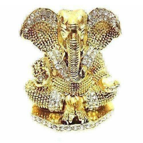 Diamond Stone Studded Ganesh Idol - Grab2buy