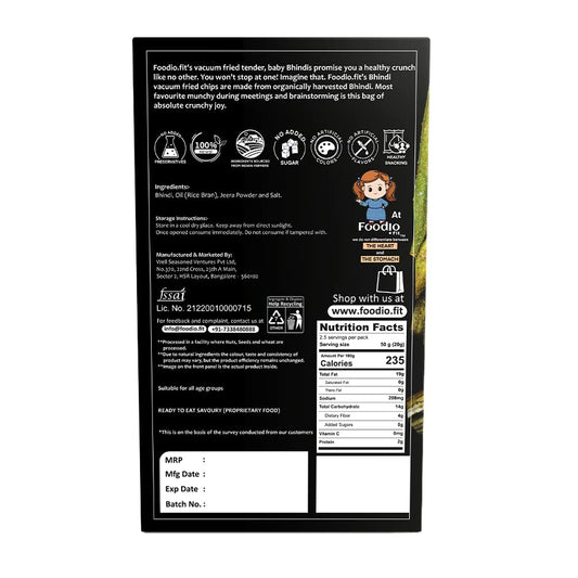 Foodio Bhindi Vacuum Fried Chips - Grab2buy