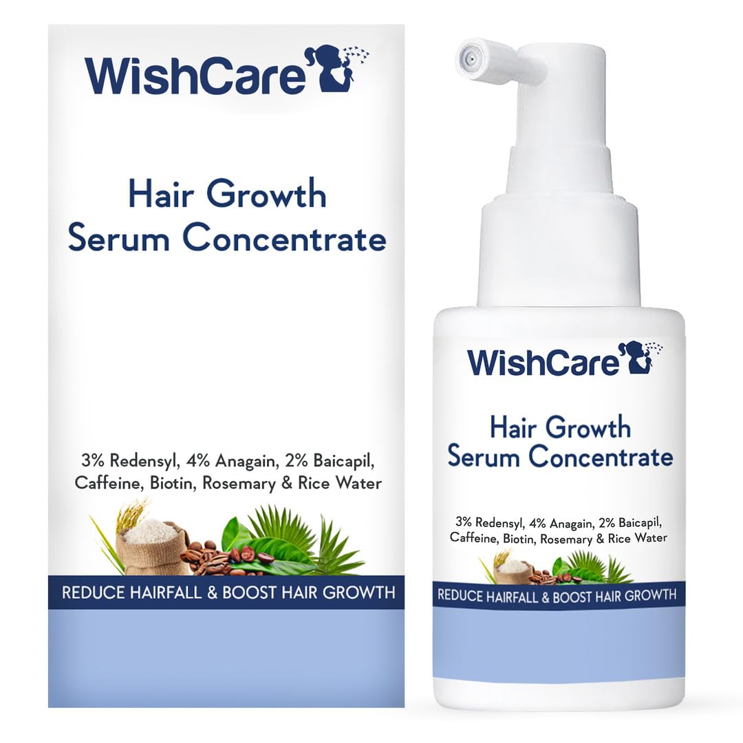 Wishcare Hair Growth Serum Concentrate With 3% Redensyl, 4% Anagain, Rice Water, Biotin  Grab2Buy Wishcare Grab2Buy