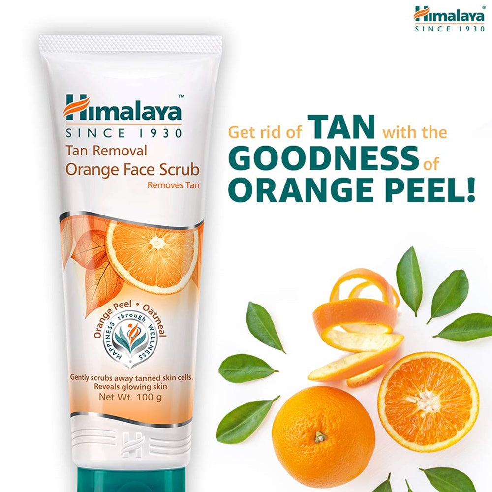 Himalaya Tan Removal Orange Face Scrub | Ayurvedic Brightening Scrub for Sun-Tanned Skin 