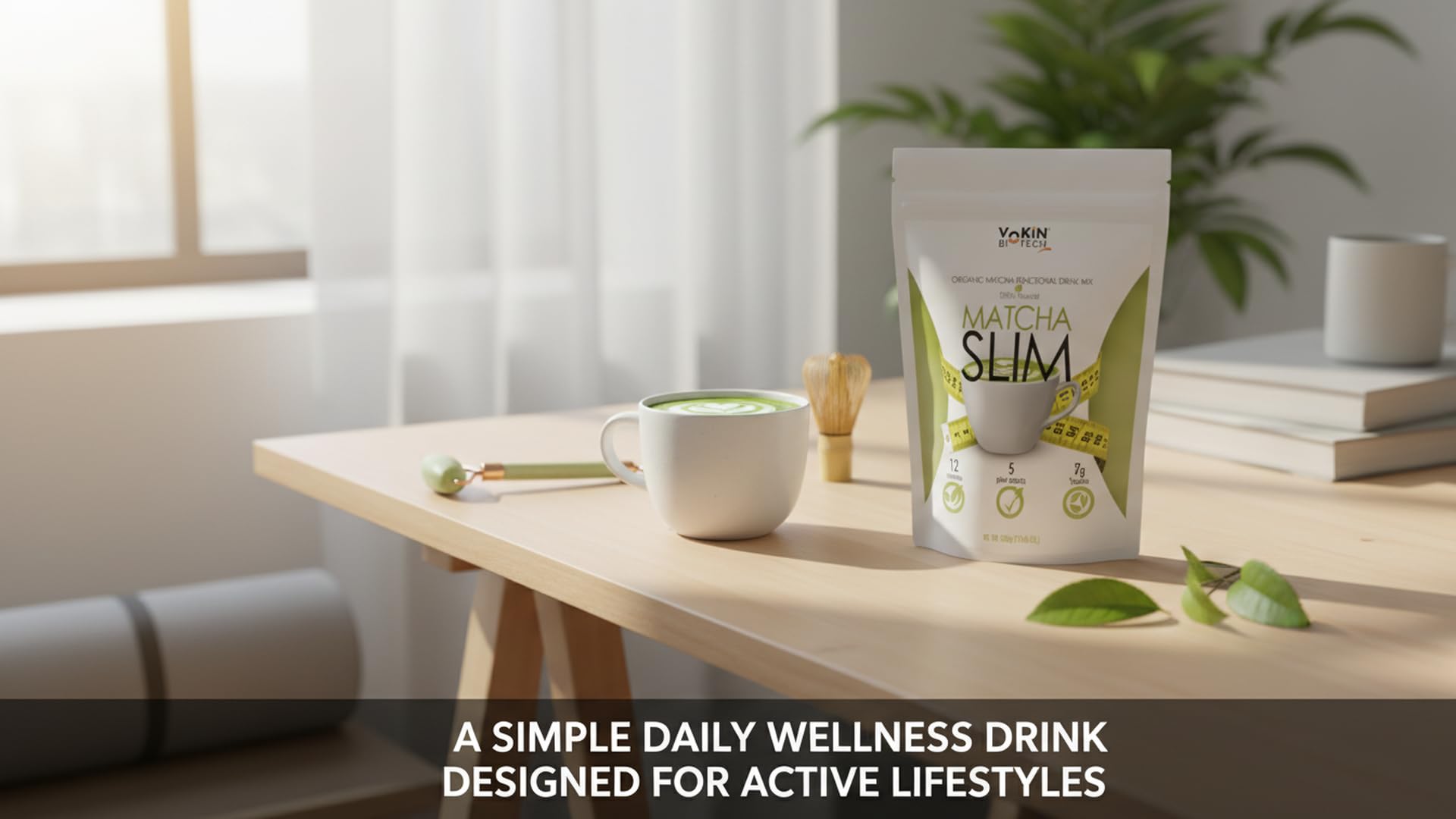 Vokin Biotech Matcha Green Tea Powder Supports Weight Loss Management | Rich In Antioxidants  Grab2Buy Vokin Biotech Grab2Buy