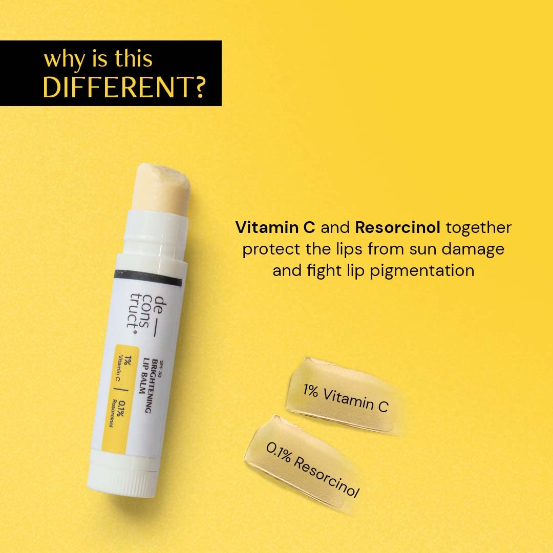 Deconstruct Brightening Lip Balm with SPF 50 - For Dark, Pigmented, Dry, Flaky Lips  Grab2Buy Deconstruct Grab2Buy