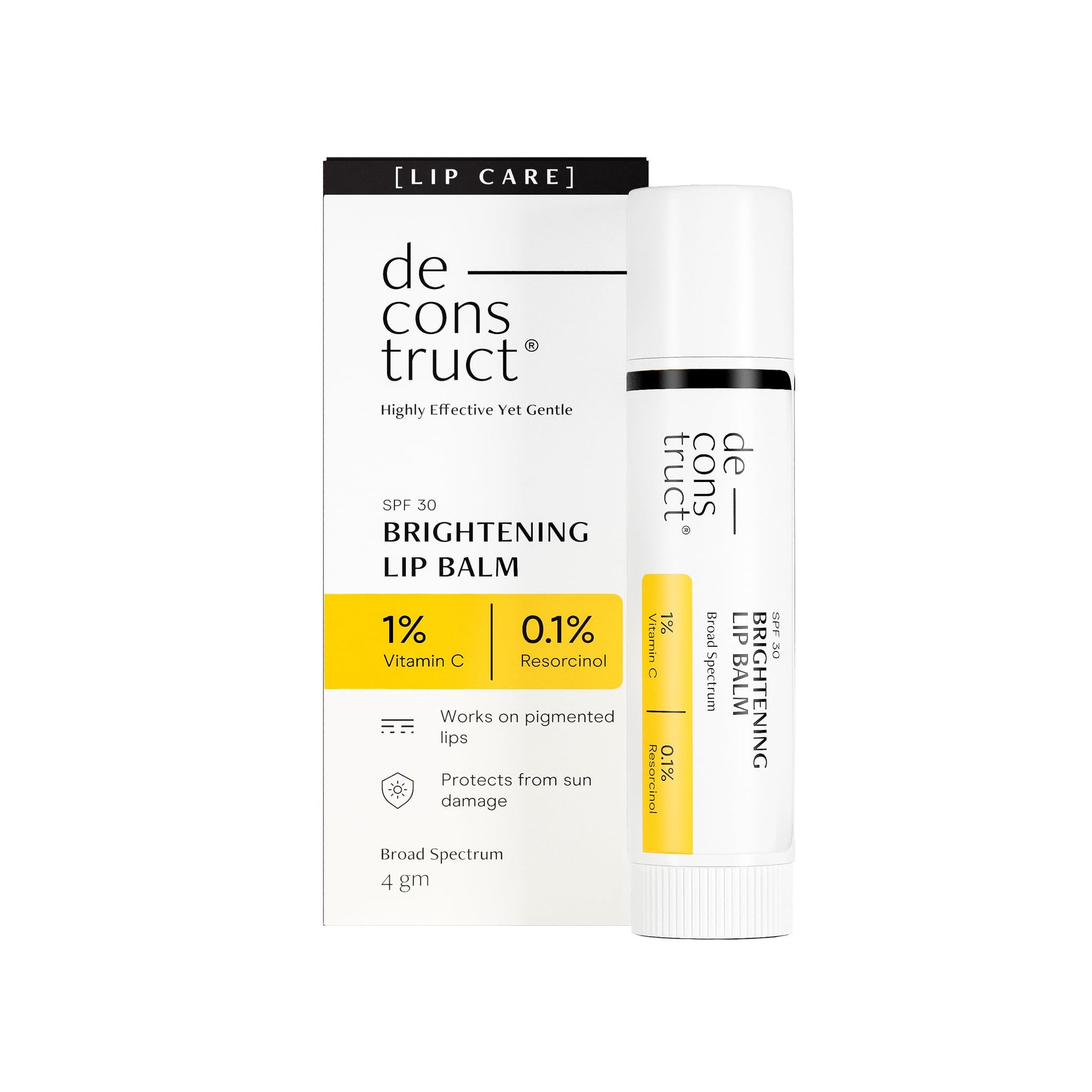 Deconstruct Brightening Lip Balm with SPF 50 - For Dark, Pigmented, Dry, Flaky Lips  Grab2Buy Deconstruct Grab2Buy