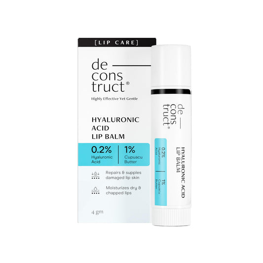 Deconstruct Hyaluronic Acid Lip Balm With 1% Cupuacu Butter - For Fuller lips, Dry Lips, Reduces Flakiness - Grab2buy