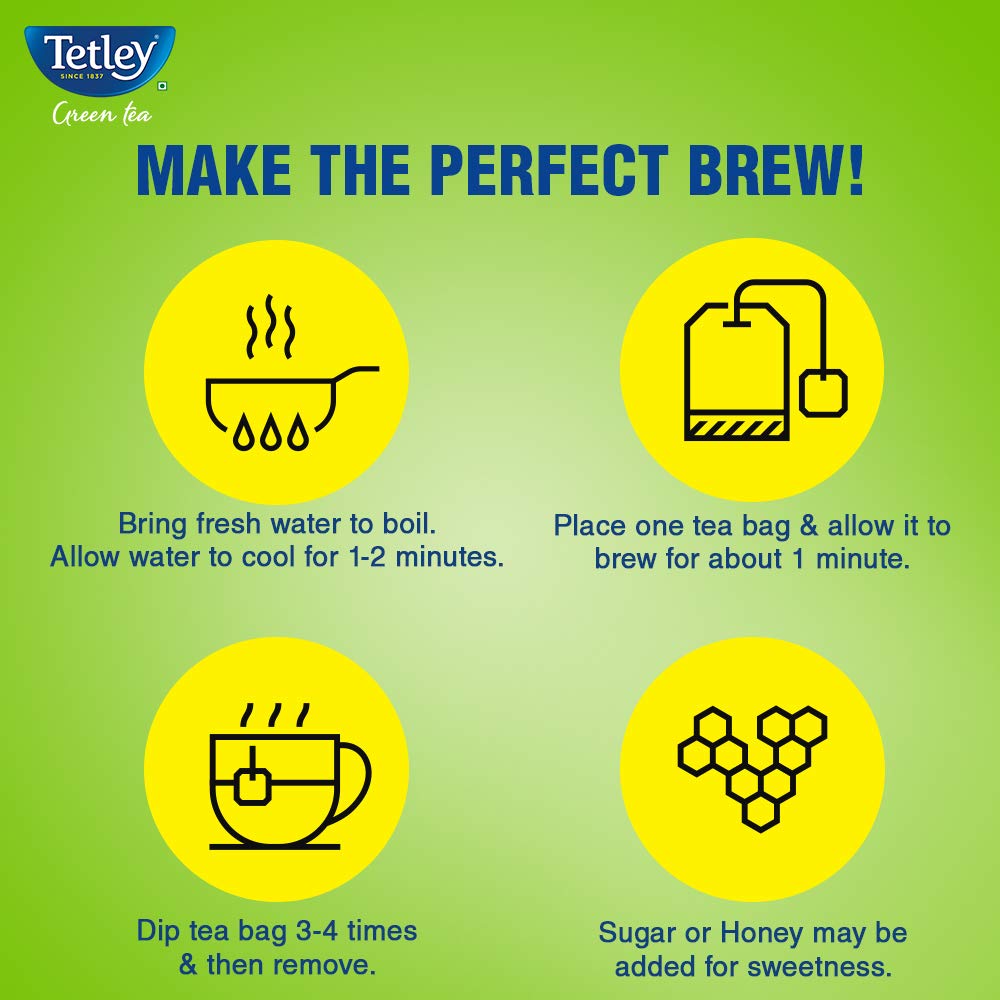 Tetley Green Tea Regular (100 Tea Bags)  Grab2Buy Tetley Grab2Buy