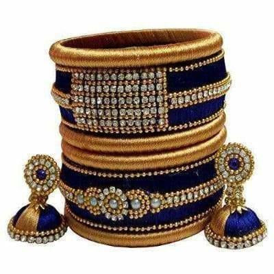 Silk Thread Bangles and Ear Rings 