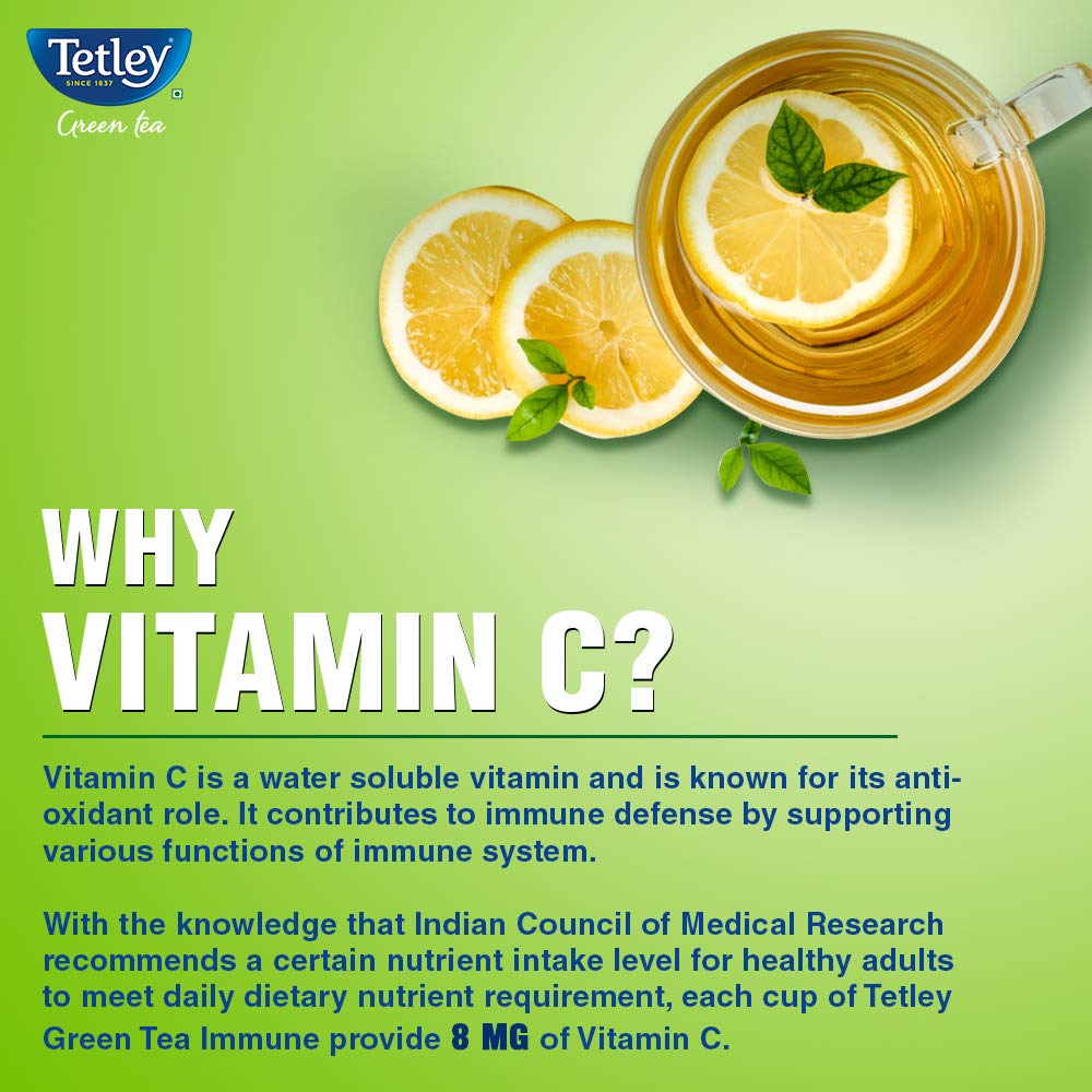 Tetley Green Tea Lemon and Honey (100 Tea Bags)  Grab2Buy Tetley Grab2Buy