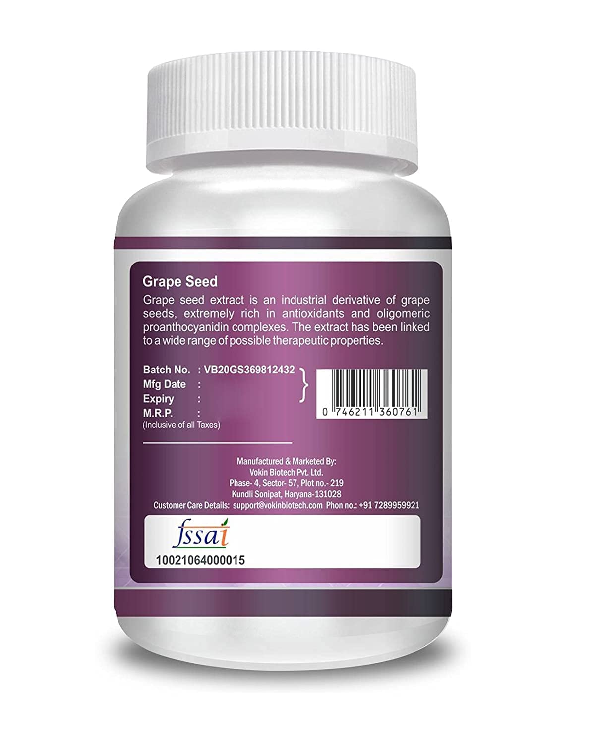 Vokin Biotech Grapes Seed Extract Support Immune System and Antioxidant Supplement 95% Polyphenols  Grab2Buy Vokin Biotech Grab2Buy