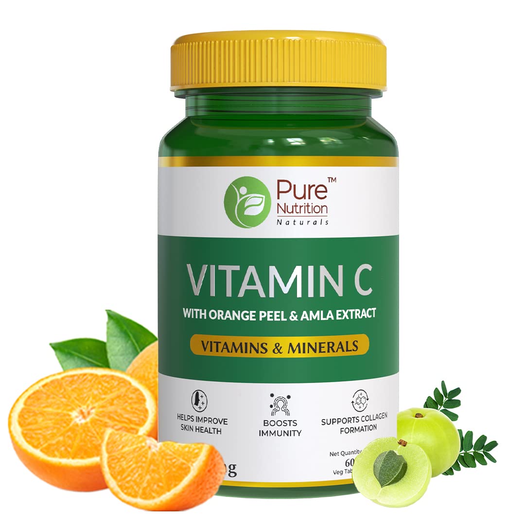 Pure Nutrition Vitamin C with Orange Peel & Amla Extract Veg Tablets 