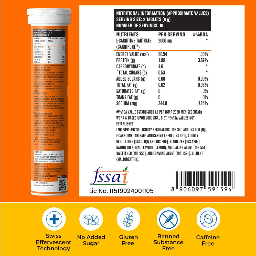 Fast&Up L-Carnitine Advanced Effervescent Tablets 
