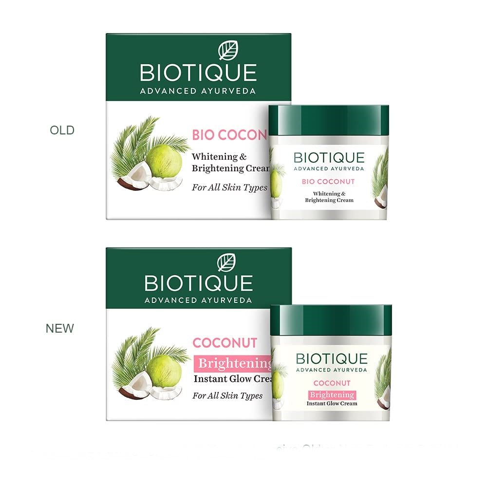 Biotique Advanced Ayurveda Bio Coconut Whitening & Brightening Cream  Grab2Buy Biotique Grab2Buy