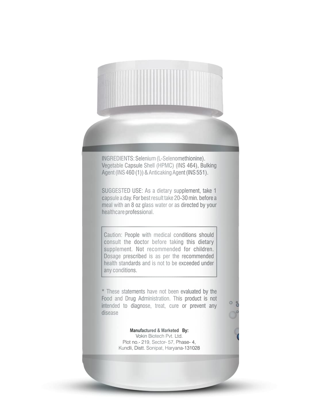 Vokin Biotech Selenium Capsules 40mcg - Superior Absorption - 90 Vegetarian Capsules  Grab2Buy Vokin Biotech Grab2Buy