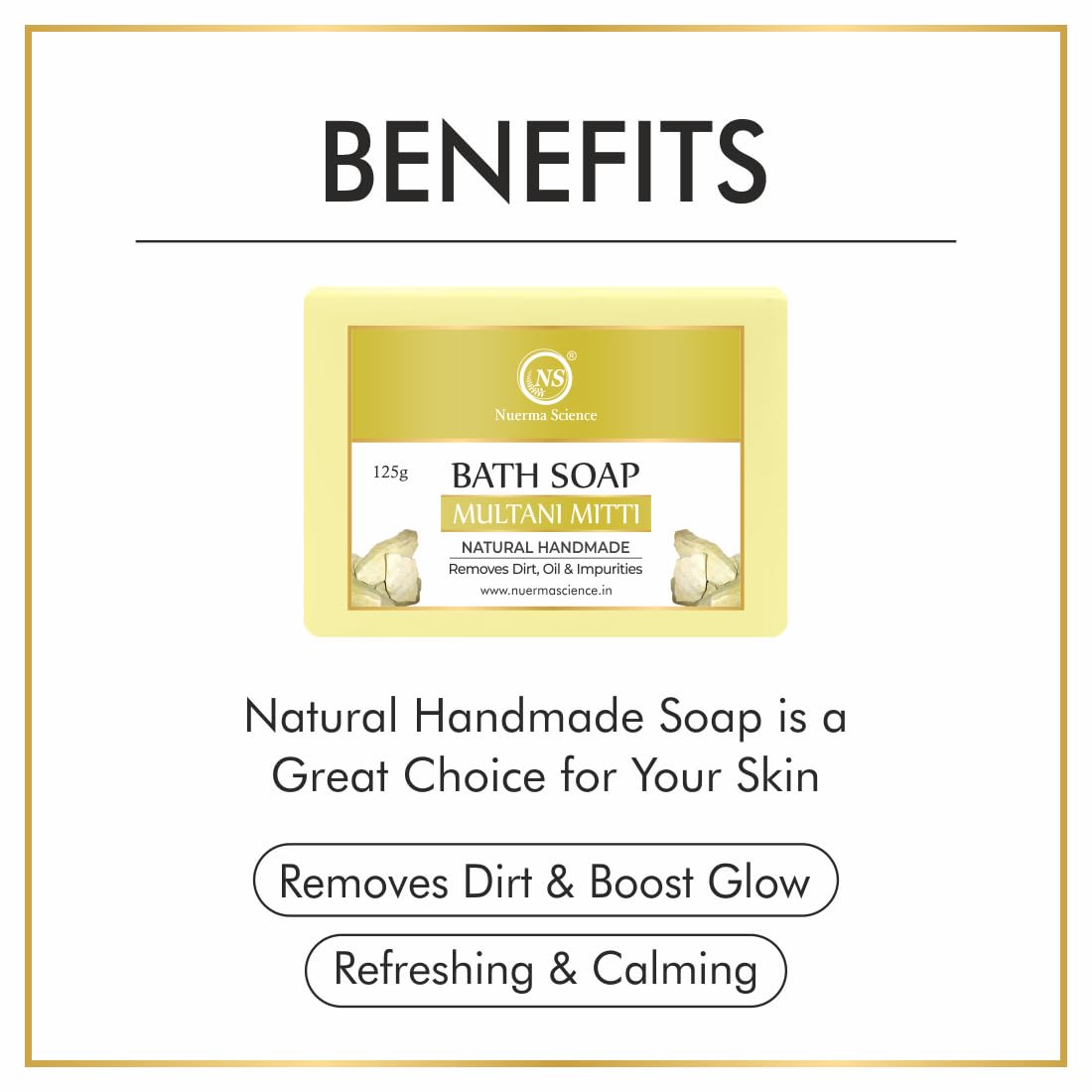 Nuerma Science Multani Mitti Bath Soap | Purifies & Detoxifies Skin | Swadesiicart