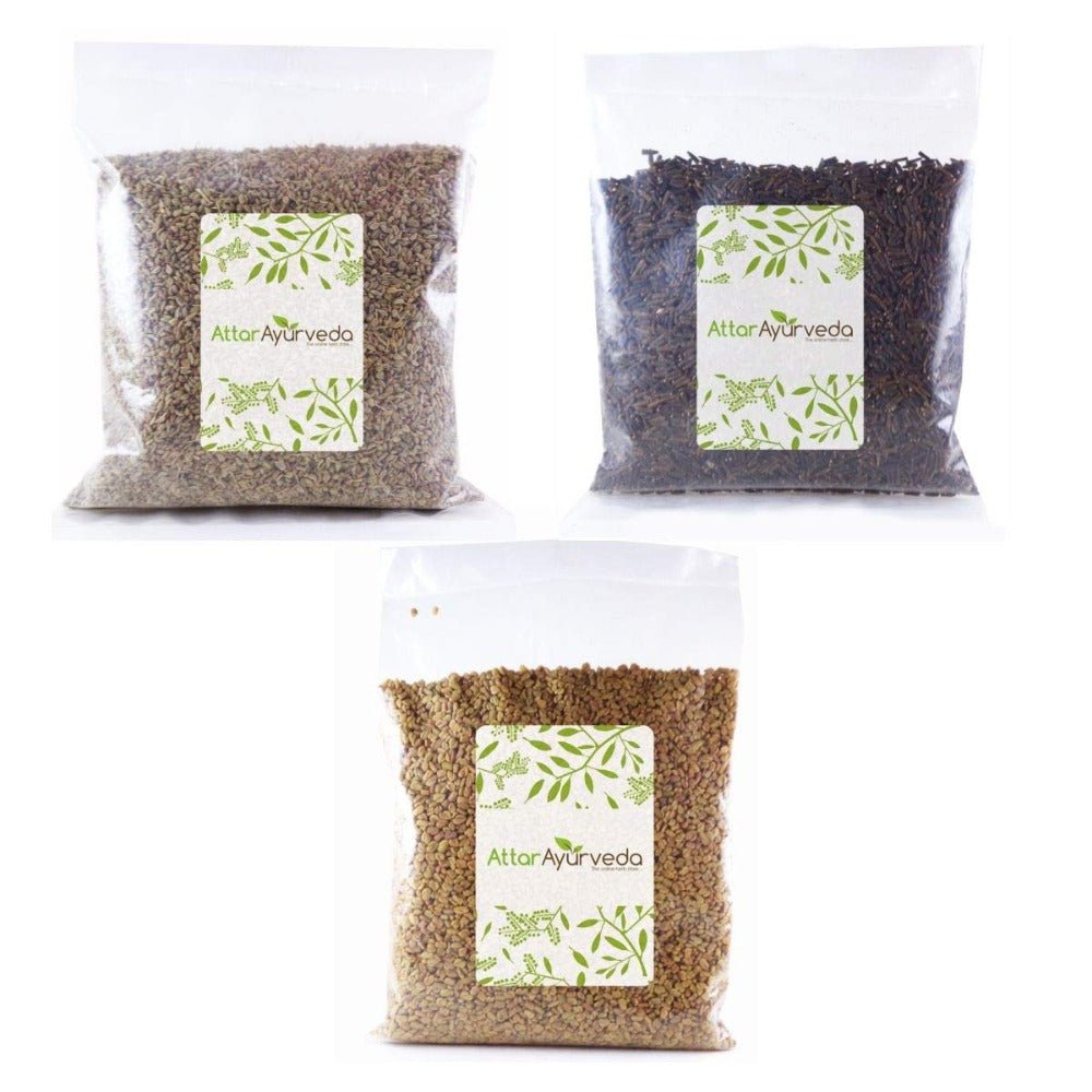Attar Ayurveda Methi, Ajwain, Kali Jeeri Combo Pack 