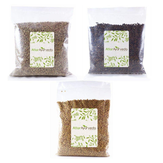 Attar Ayurveda Methi, Ajwain, Kali Jeeri Combo Pack 