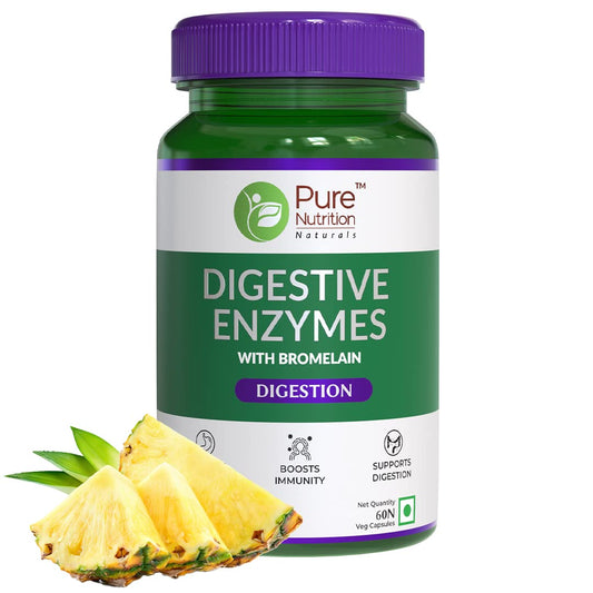 Pure Nutrition Digestive Enzymes with Bromelain Veg Capsules - Grab2buy