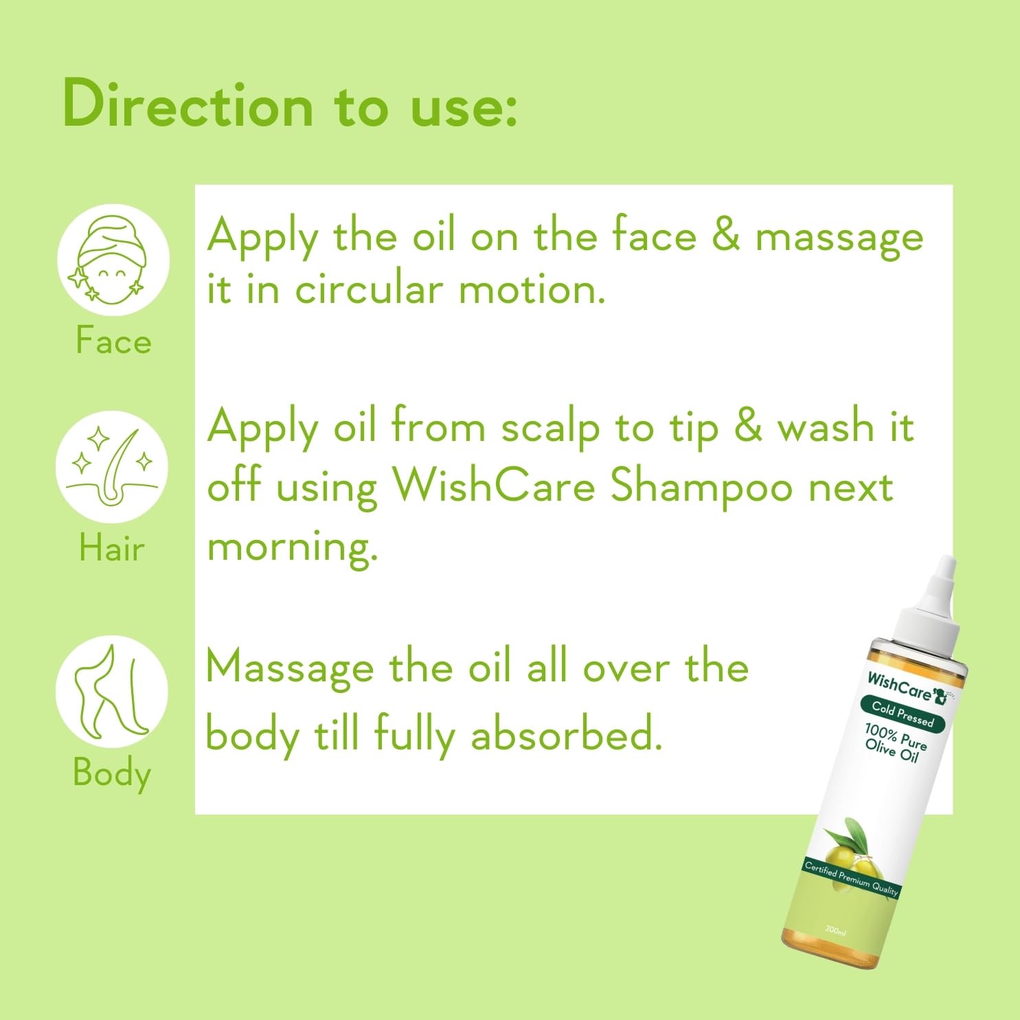 WishCare 100% Pure Premium Cold Pressed Olive Oil  Grab2Buy Wishcare Grab2Buy