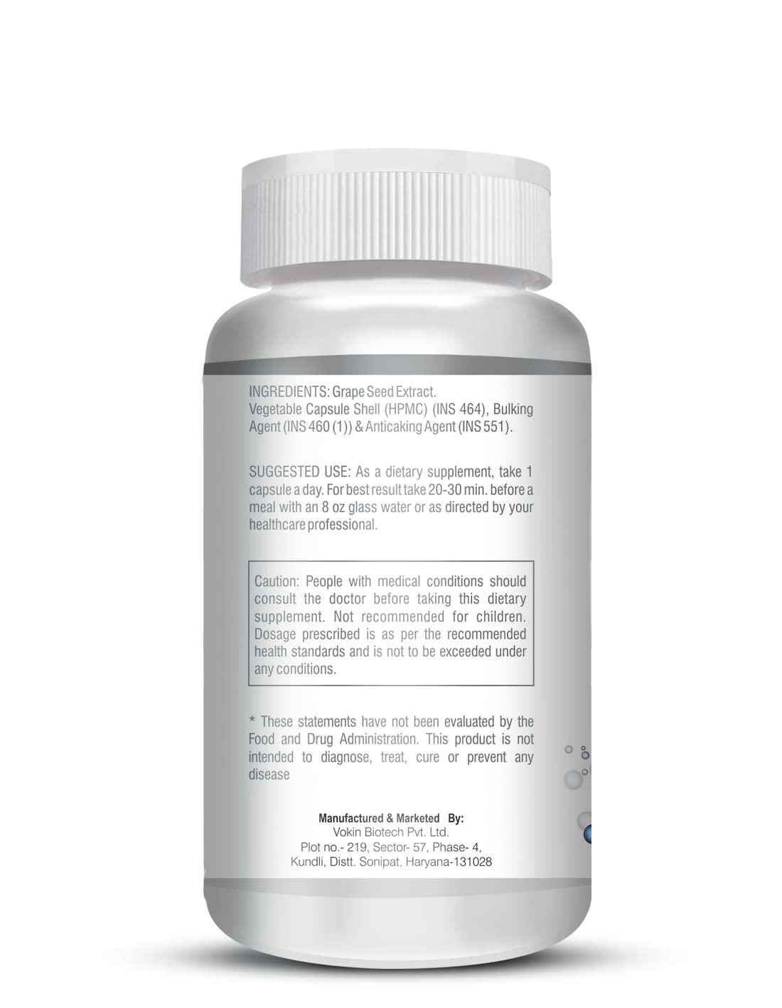 Vokin Biotech Grape Seed Extract | 500 mg | 95% Polyphenols | Support Heart Health  Grab2Buy Vokin Biotech Grab2Buy