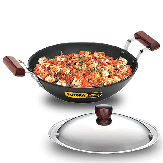Hawkins Futura 2.5 Litre Deep Fry Pan, Hard Anodised Kadai with Stainless Steel Lid | Grab2Buy