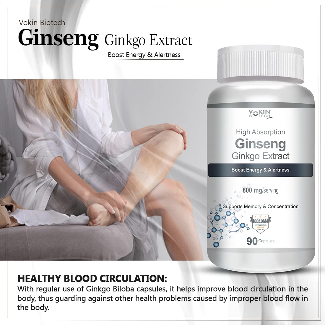Vokin Biotech Ginseng Ginkgo Extract Capsules  Grab2Buy Vokin Biotech Grab2Buy
