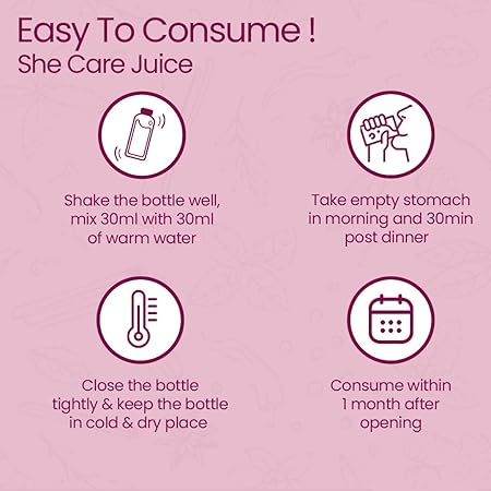 KRISHNA'S HERBAL & AYURVEDA She Care Juice - 1000 ml Each - Super Saver Pack, Herbal Supplement for Hormonal Balance, PCOS, PCOD, Period Pain Relief, Hair and Skin Health | Women Wellness Juice 