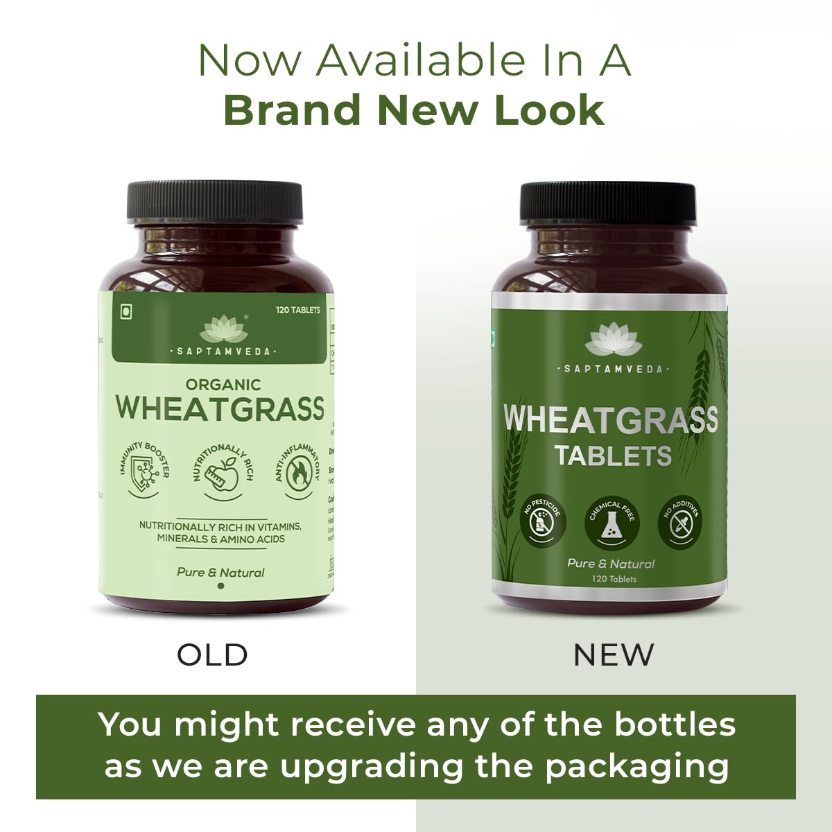 Saptamveda Organic Wheat Grass Tablets 