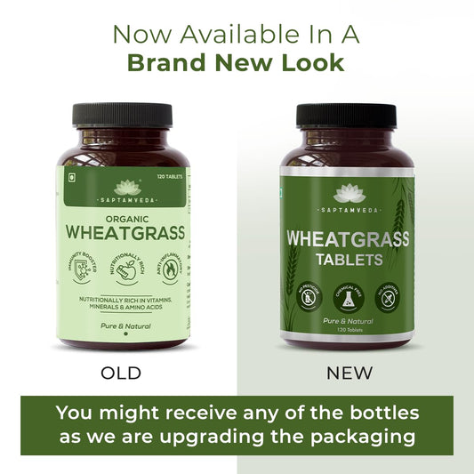 Saptamveda Organic Wheat Grass Tablets 