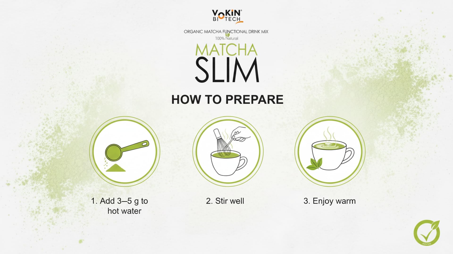 Vokin Biotech Matcha Green Tea Powder Supports Weight Loss Management | Rich In Antioxidants  Grab2Buy Vokin Biotech Grab2Buy