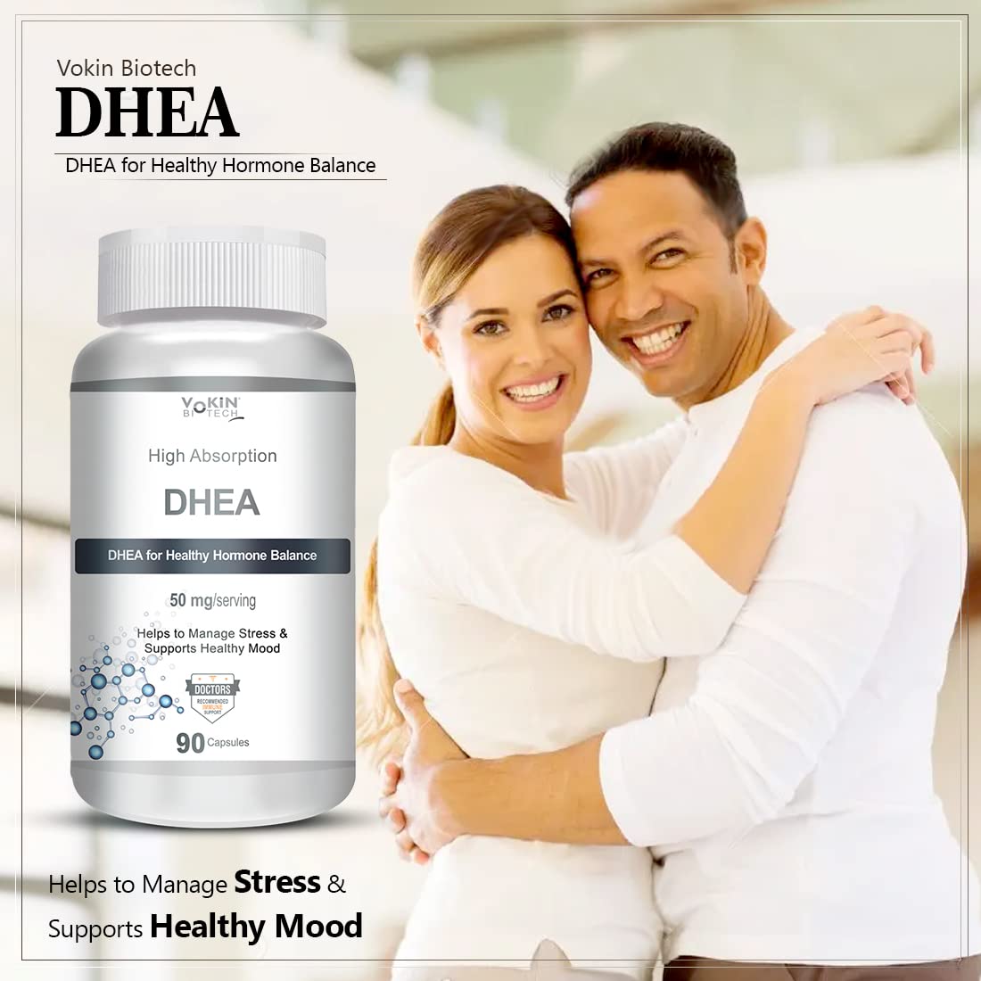 Vokin Biotech DHEA 50mg | Supports Healthy Mood |  Grab2Buy Vokin Biotech Grab2Buy